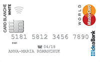 IdeaBank — «Card Blanche White» MasterCard World гривнi