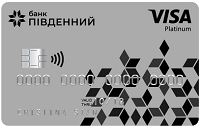 Банк Південній – Картка Престиж Visa Platinum долари