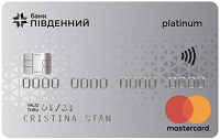 Банк Південній – Картка Престиж Mastercard Platinum долари
