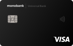 Monobank — Картка «Monobank Чорна» Visa Classic гривні