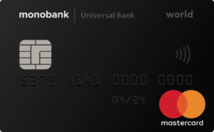Monobank — Карта «Monobank Черная» MasterCard World гривны