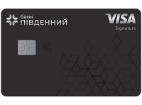 Банк Пивденный - Карта Visa Signature доллары
